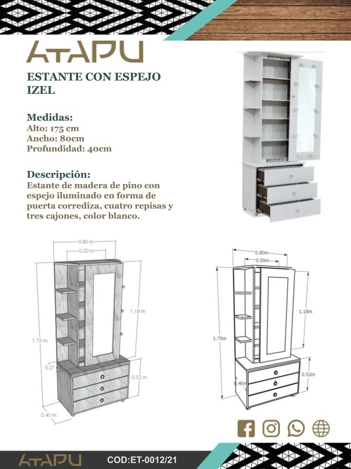 Estante con Espejo Izel