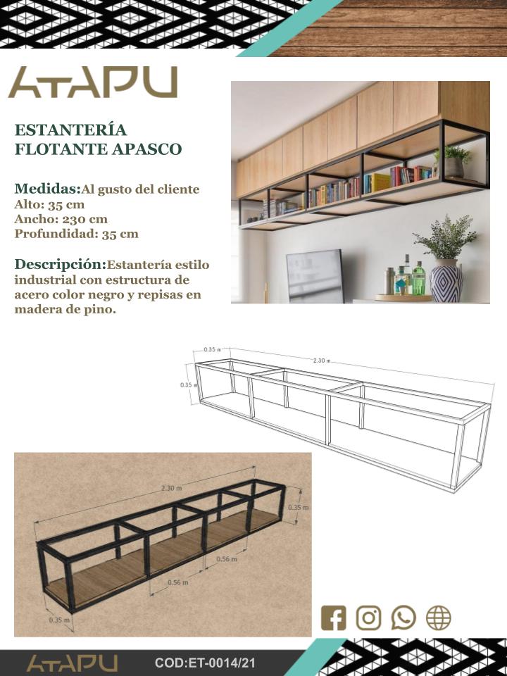 Estante Flotante Apasco
