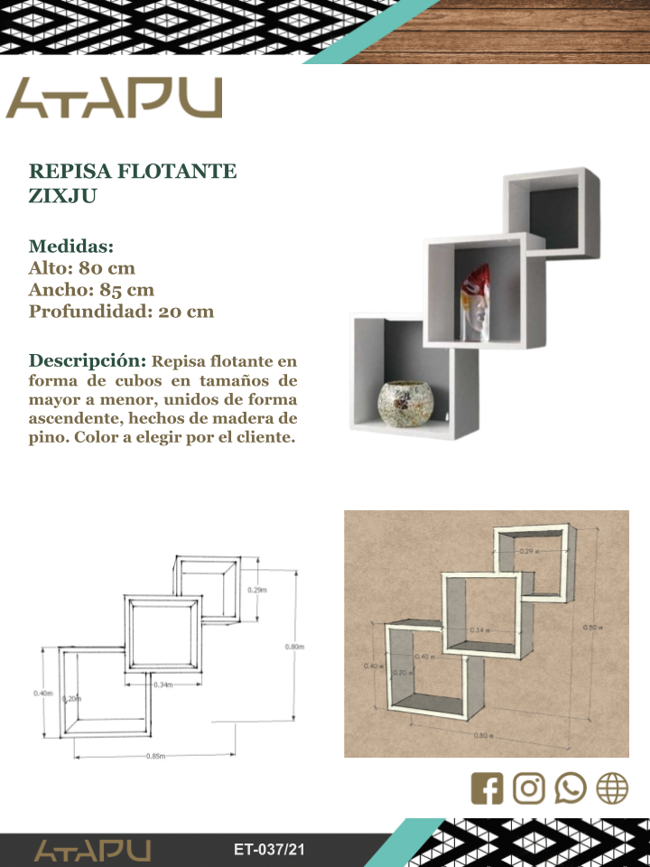 Repisa Flotante Zixju