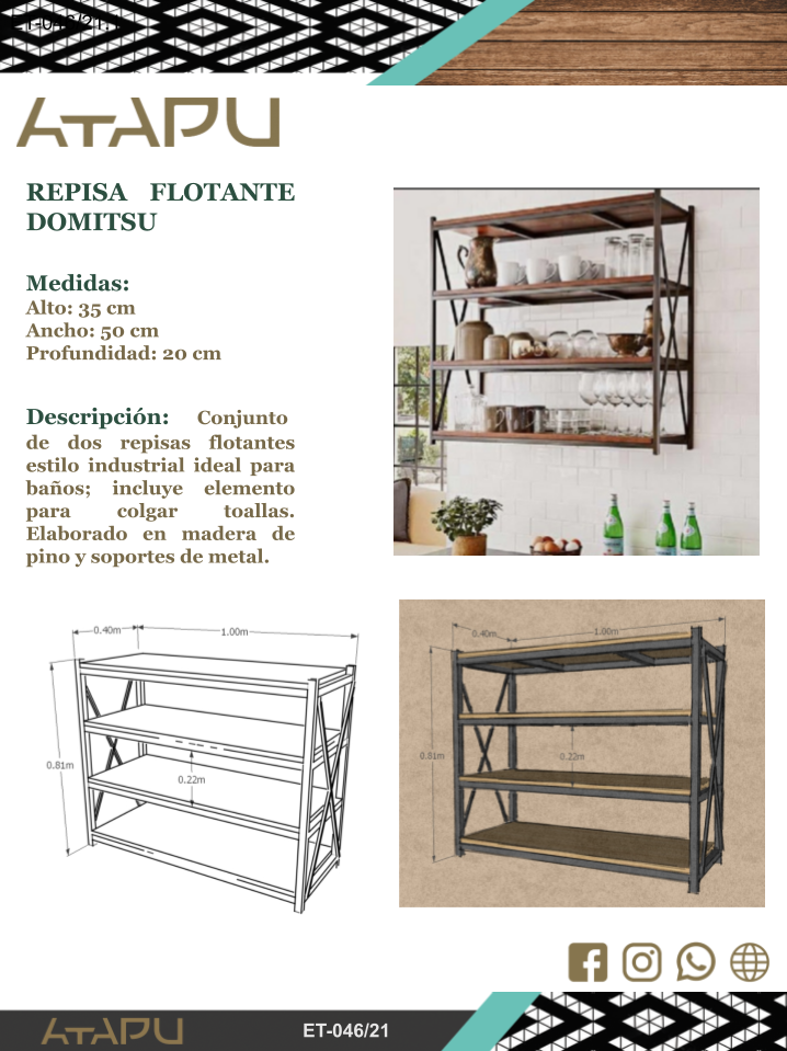 Repisa Flotante Domitsu