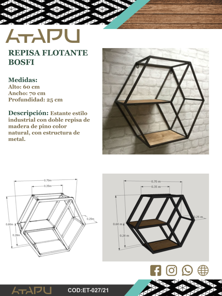 Repisa Flotante Bosfi