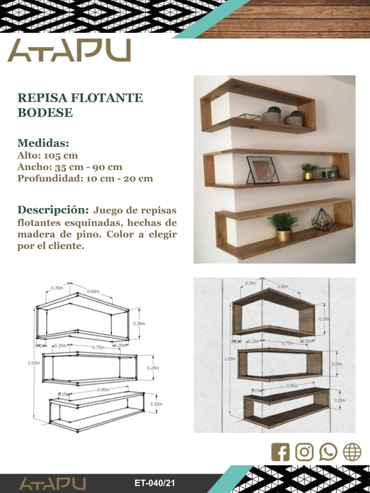 Repisa Flotante Bodese